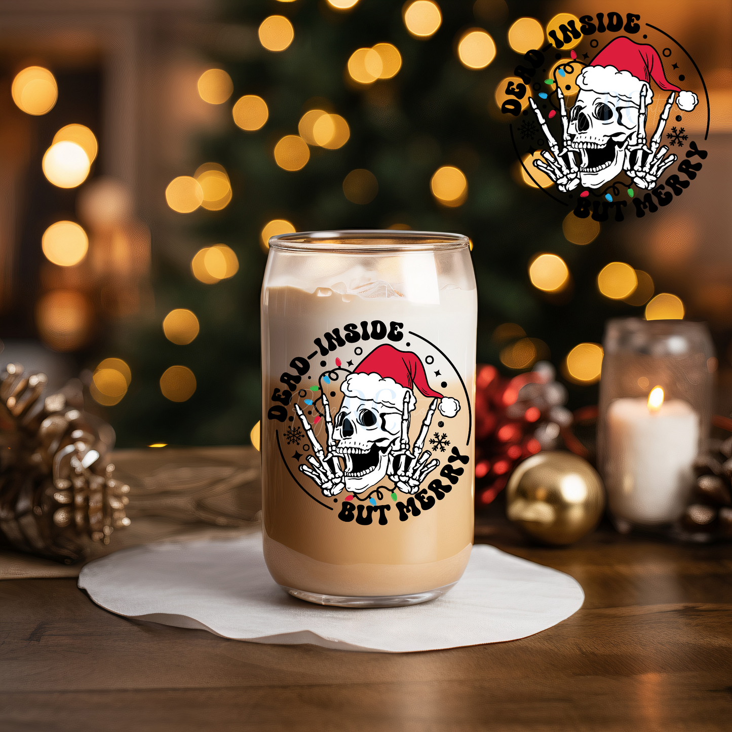 Dead Inside but Merry (UV DTF Decal)