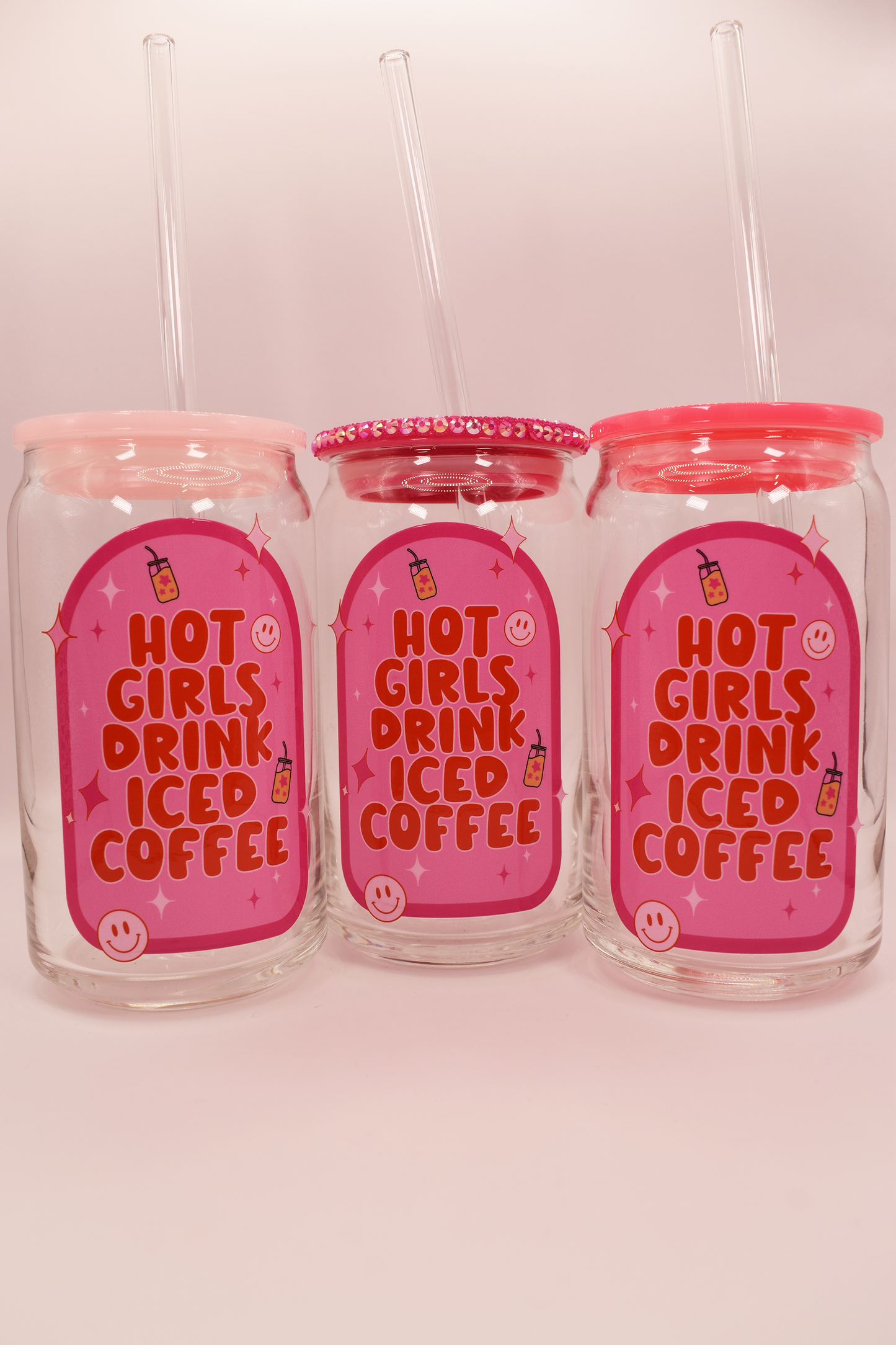 Hot Girls Drink Iced Coffee Glassware