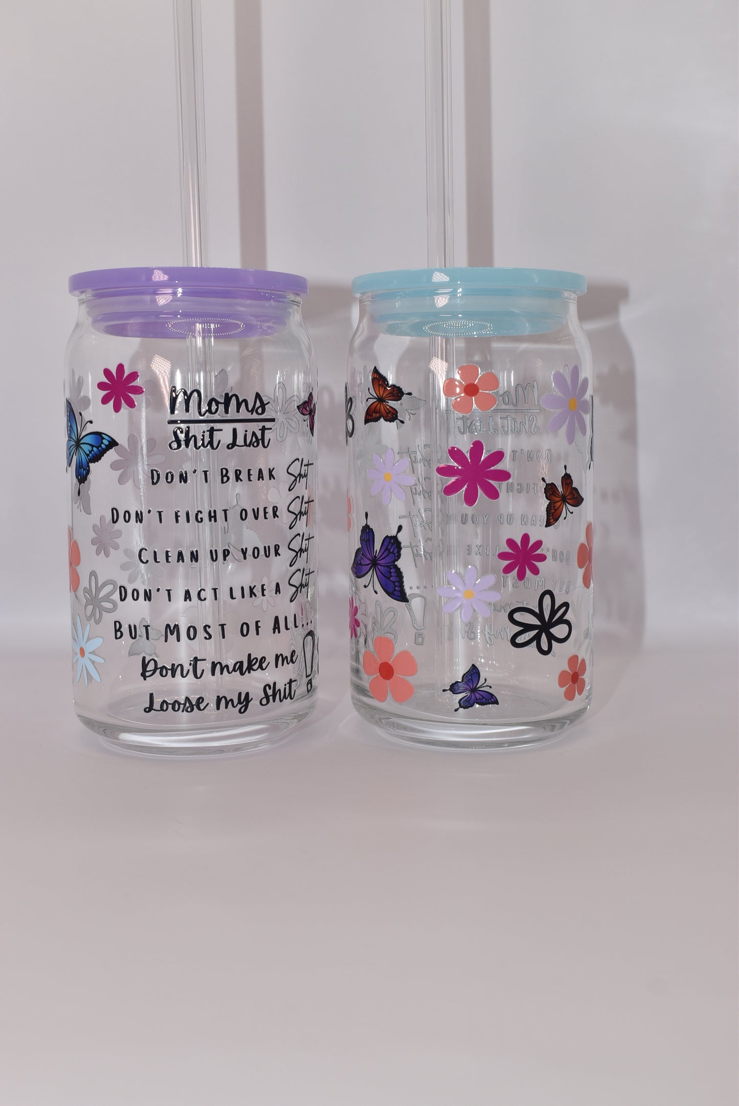 Moms Shit List Glassware