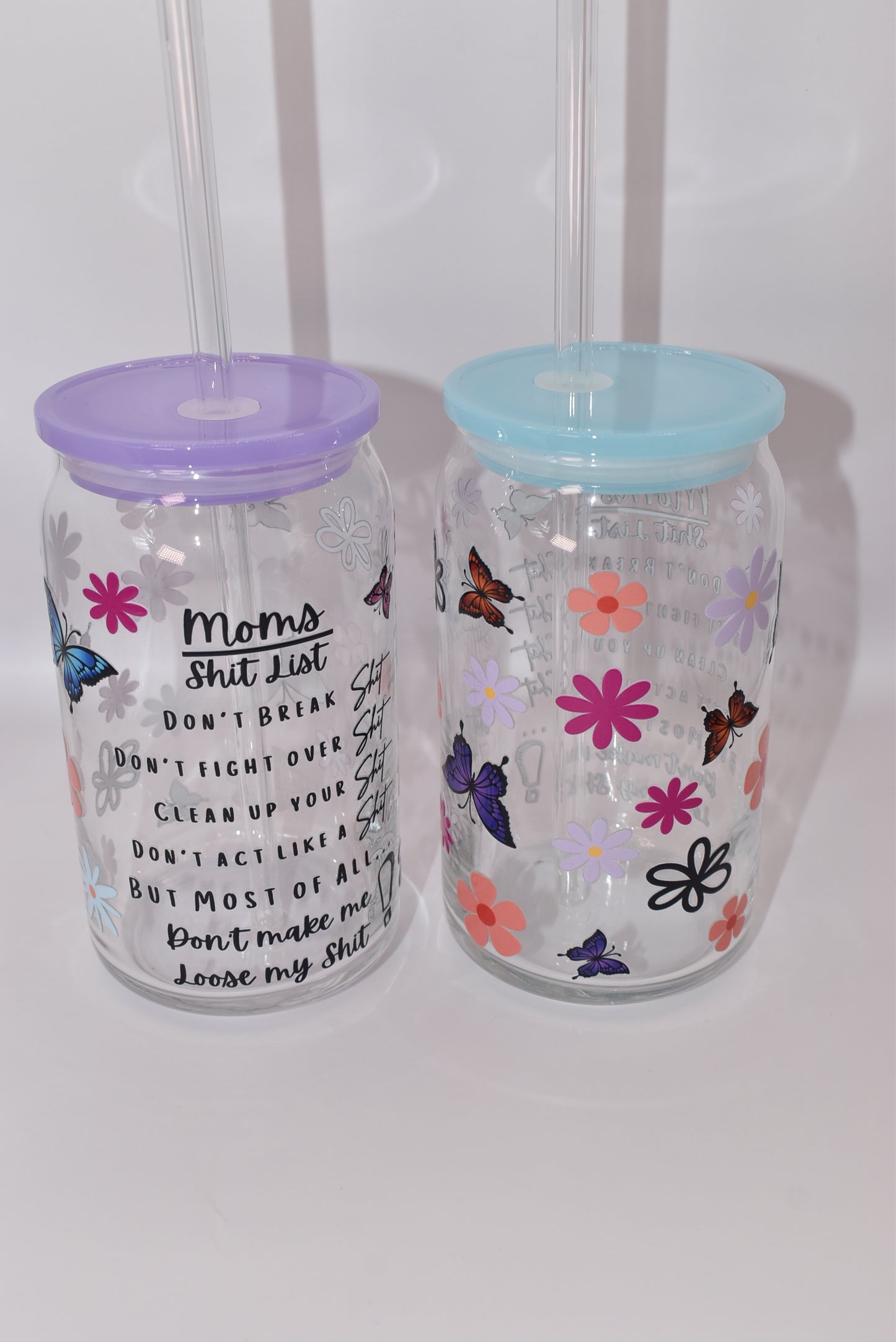 Moms Shit List Glassware