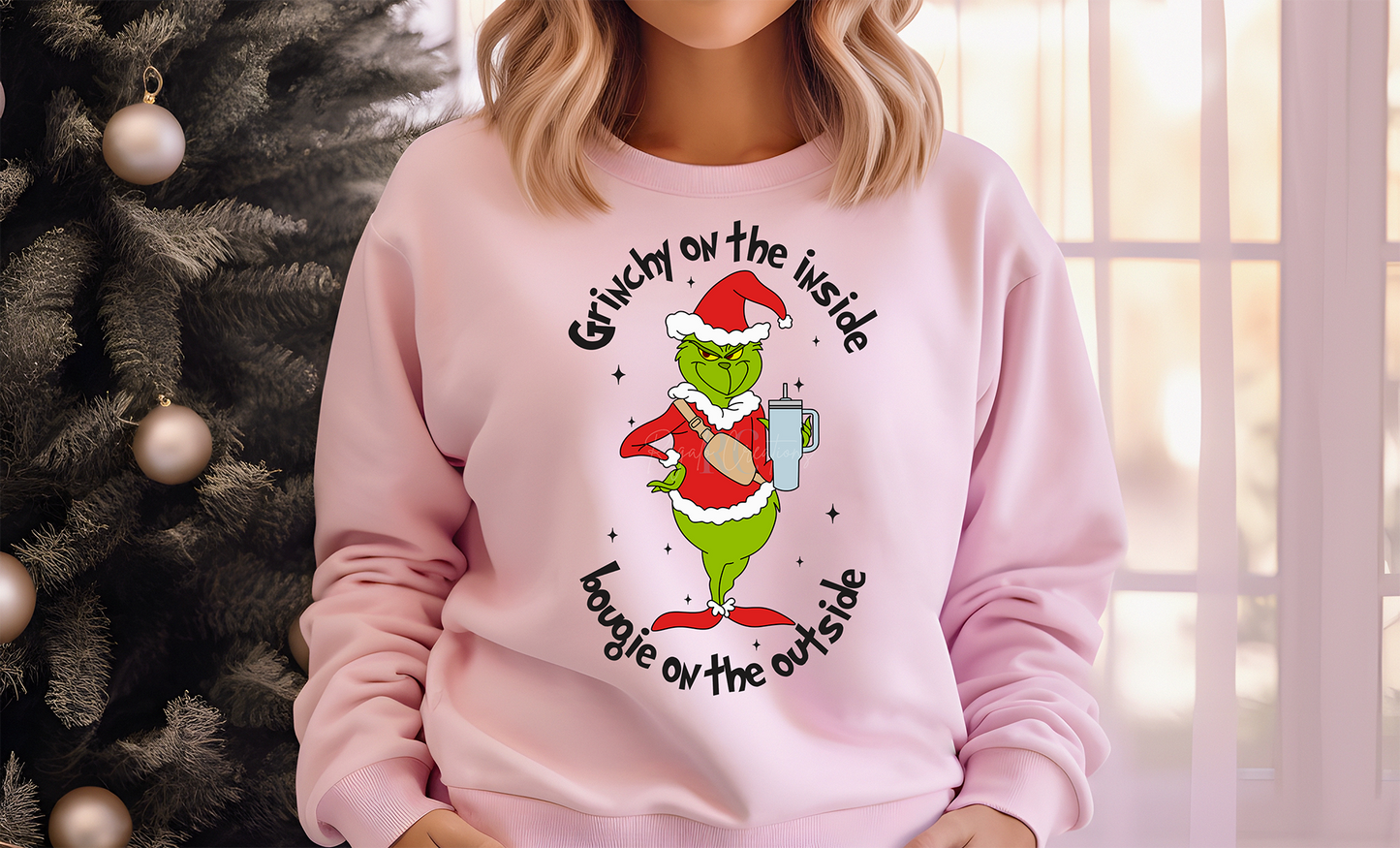 Grinchy on the inside bougie on the outside (DTF)