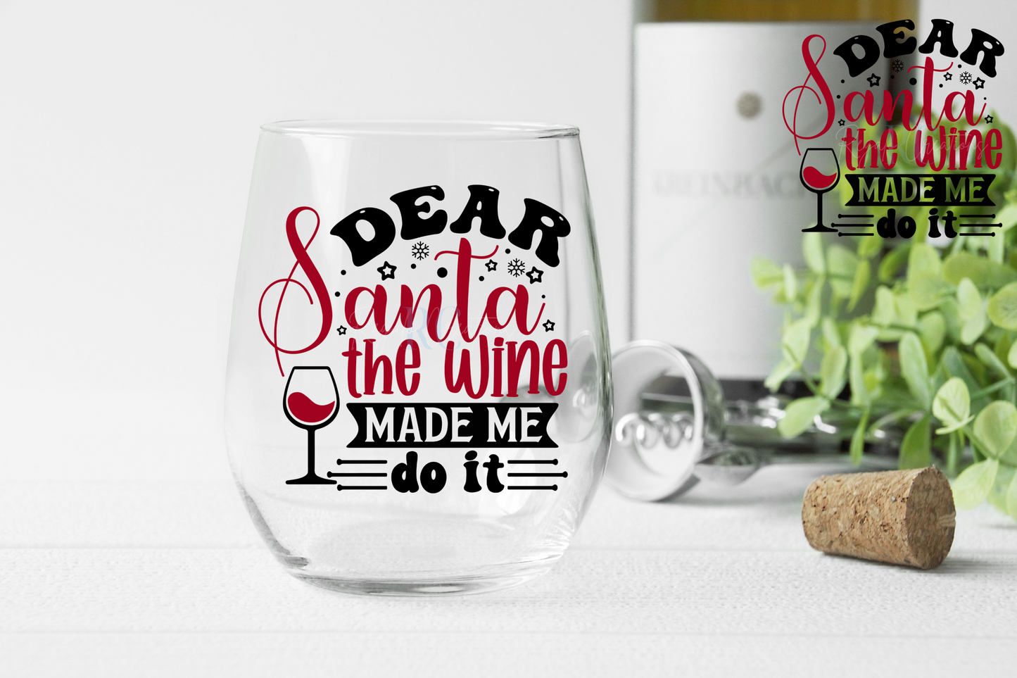Dear Santa... Wine Glass