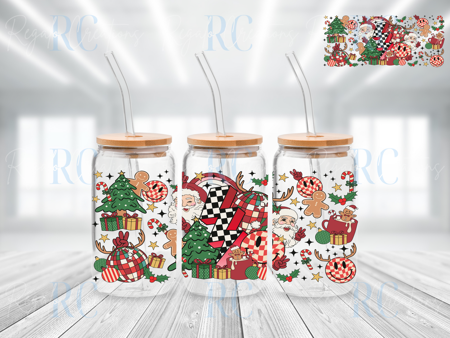 Retro Christmas (UV DTF 16oz Wrap)