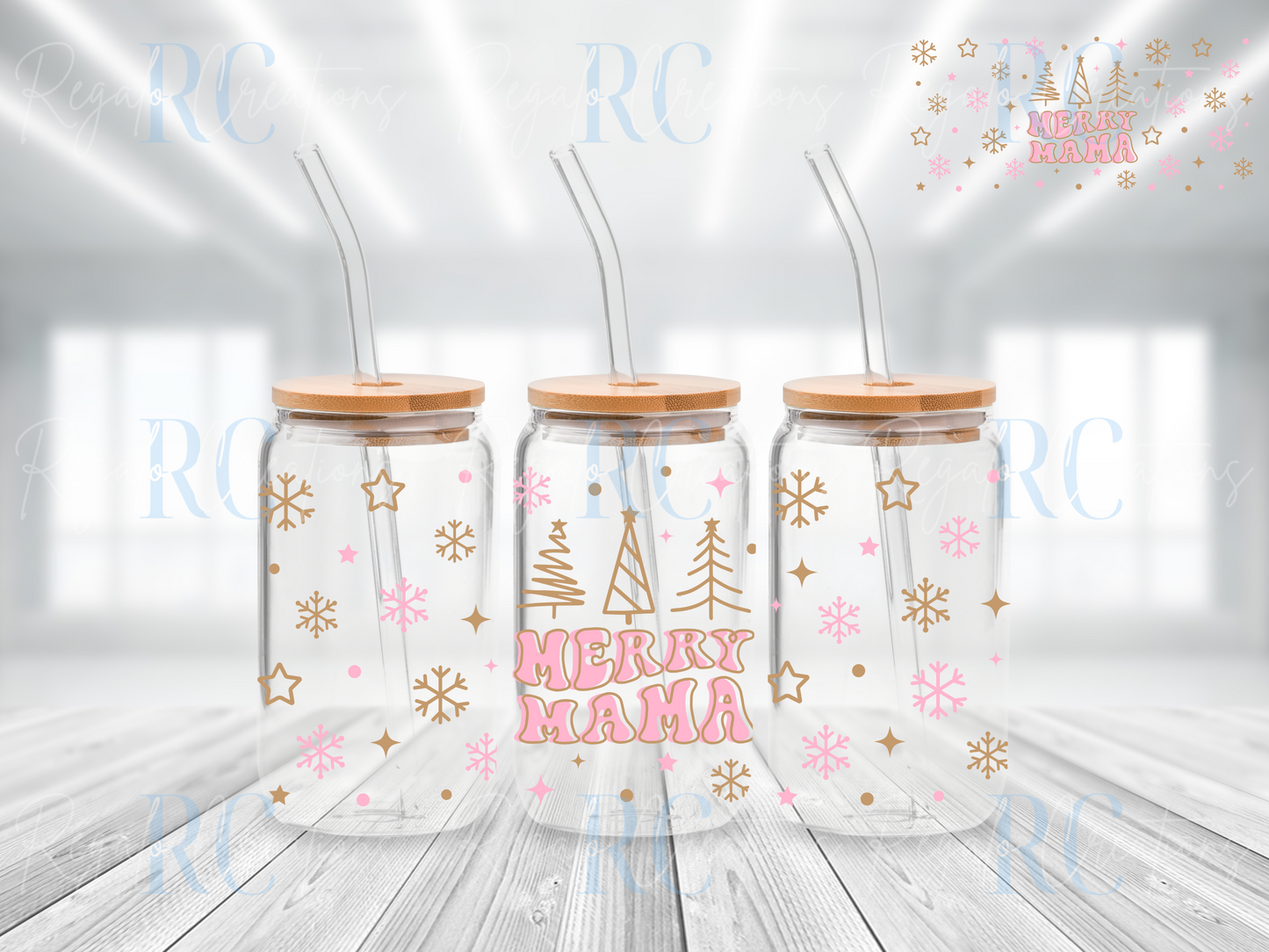 Merry Mama (UV DTF 16oz Wrap)