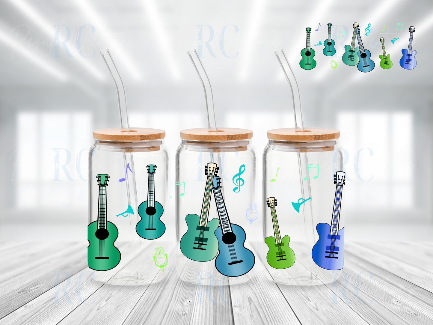 Guitars Glassware