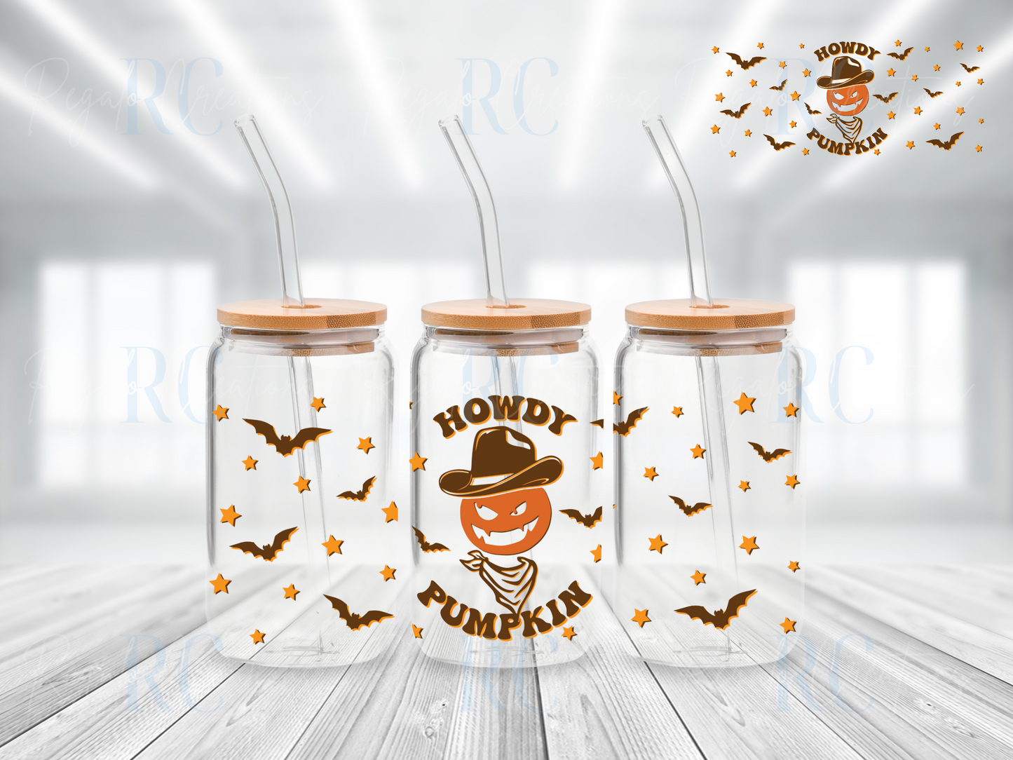 Howdy Pumpkin Glassware