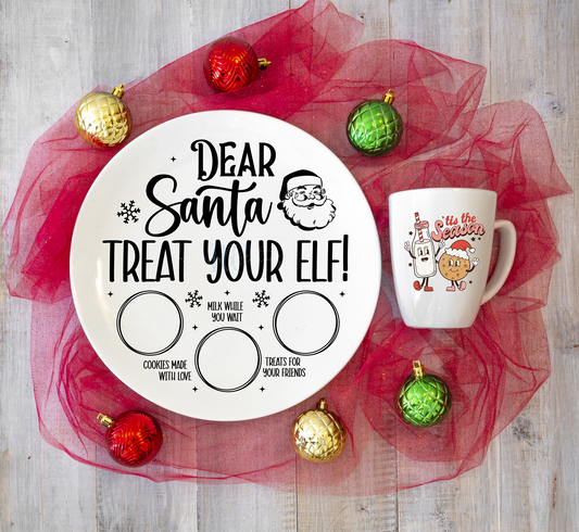Dear Santa Treat Your Elf (UV DTF Decal)