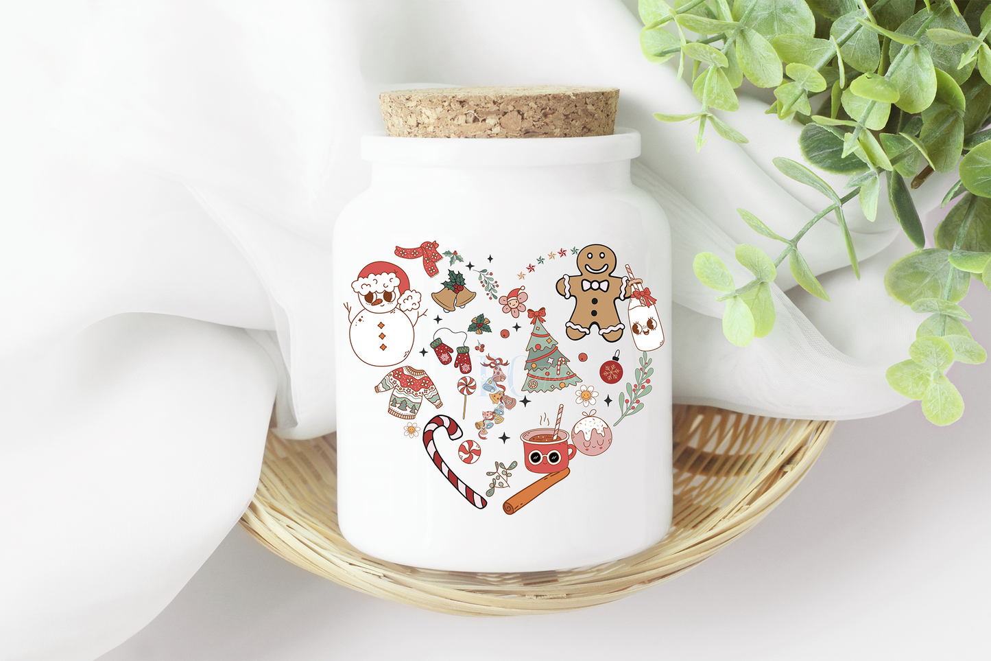 X-mas Heart Collage (UV DTF Decal)