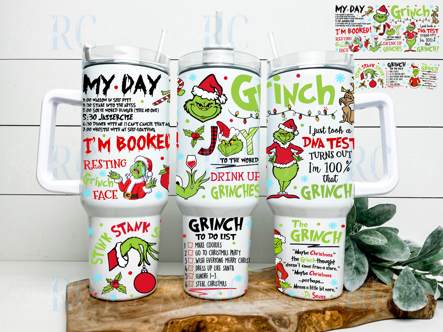 Grinch to do list (UV DTF 40oz Wrap)