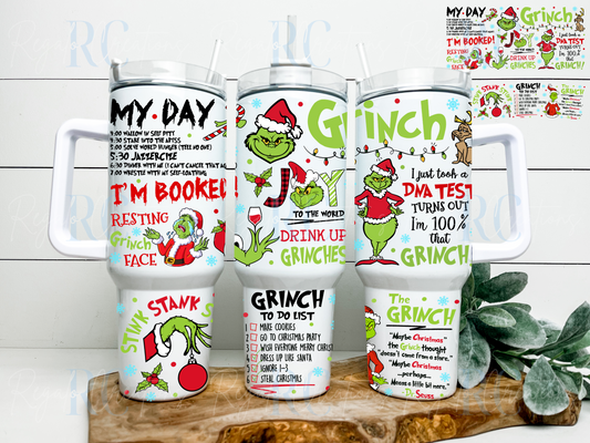 Grinch to do list (UV DTF 40oz Wrap)