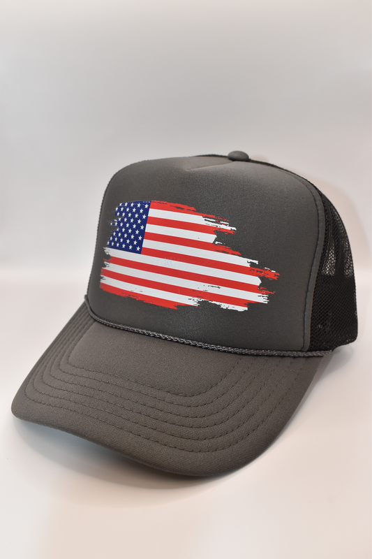 American Flag Trucker Hat