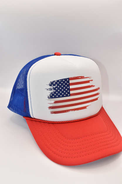 American Flag Trucker Hat