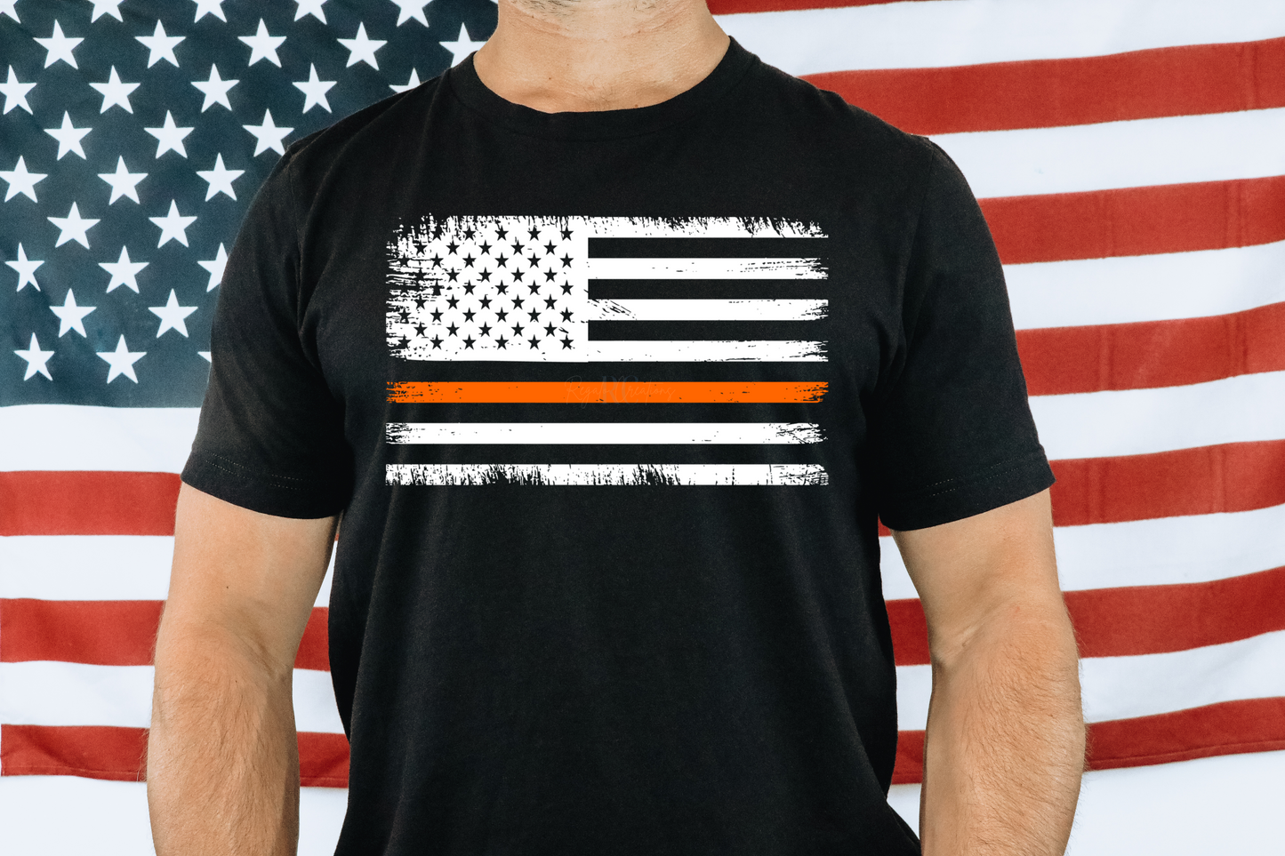 Thin Orange Line Flag Shirt (Adult)