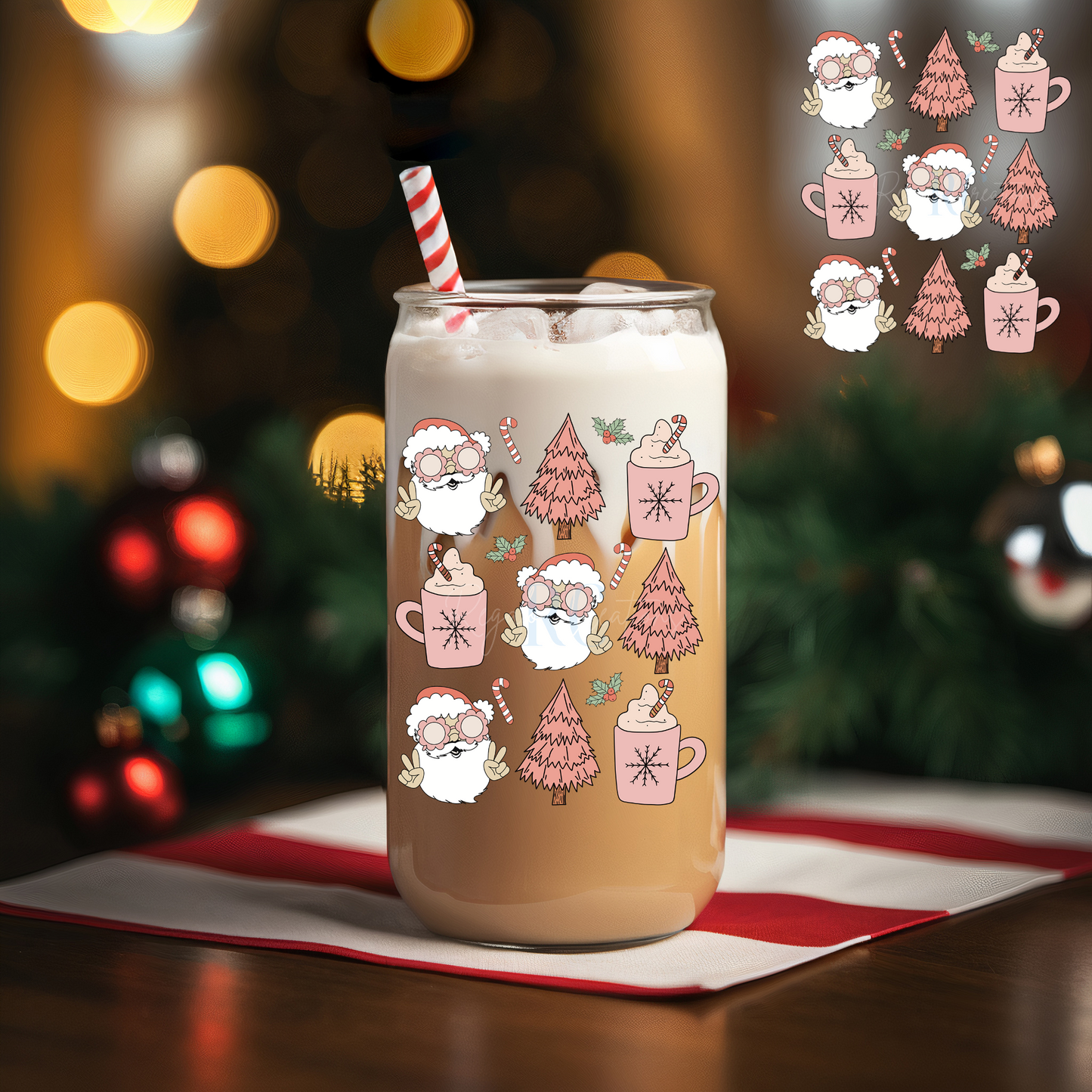 Retro Santa (UV DTF Decal)