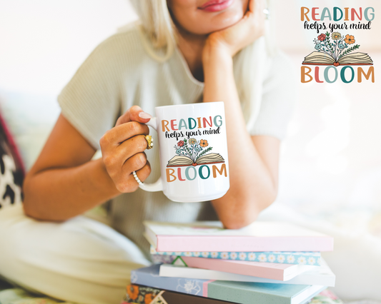 Reading helps your mind bloom (UV DTF Decal)