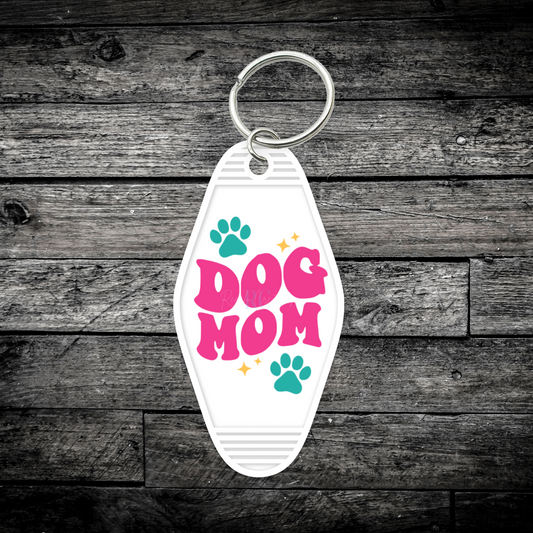 Dog Mom  (UV DTF Keychain Decal)