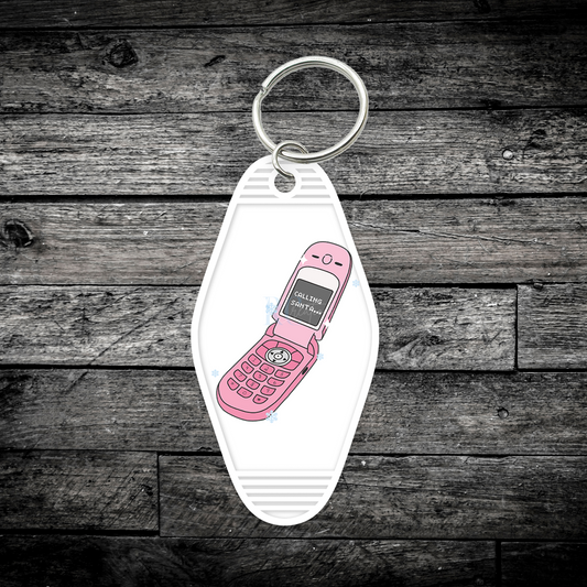 Calling Santa (UV DTF Keychain Decal)
