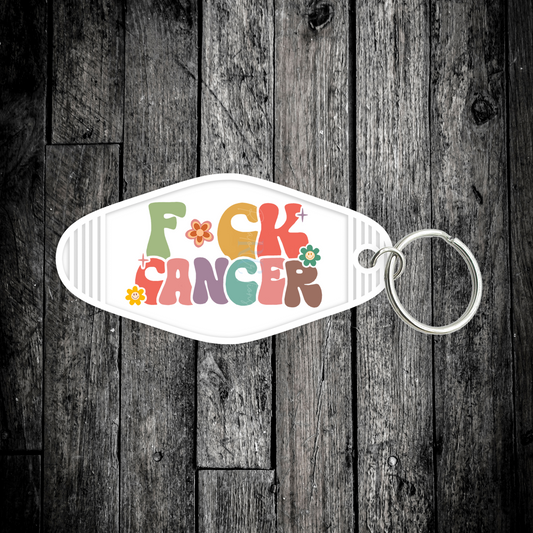 F*ck cancer (UV DTF Keychain Decal)