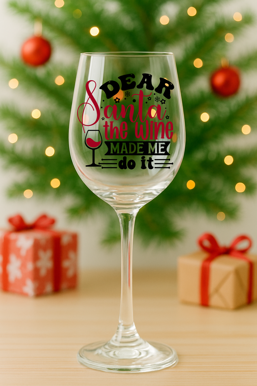 Dear Santa... Wine Glass