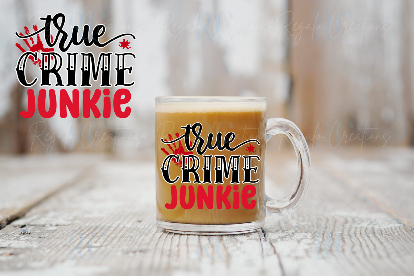 True Crime Junkie Drinkware