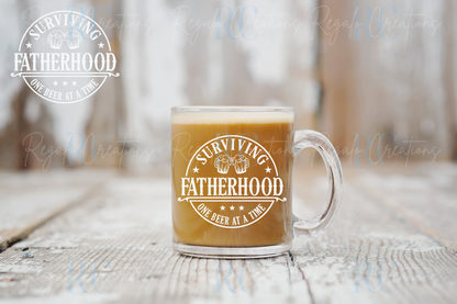 Surviving Fatherhood Glassware