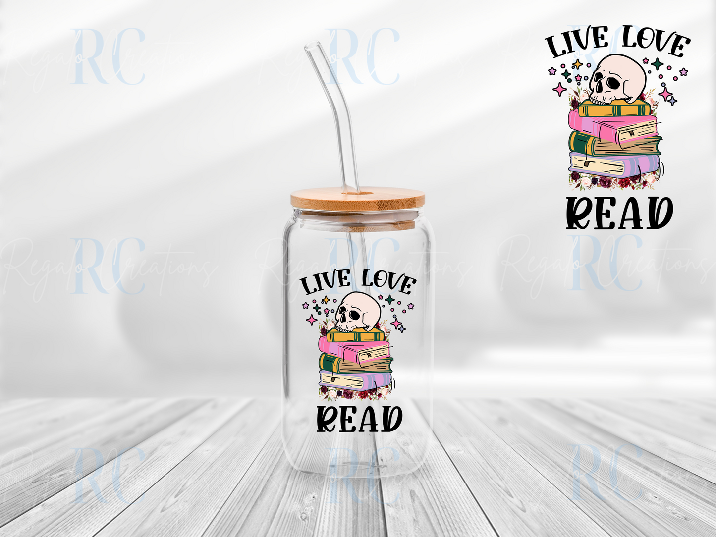 Live, Love, Read (UV DTF Decal)