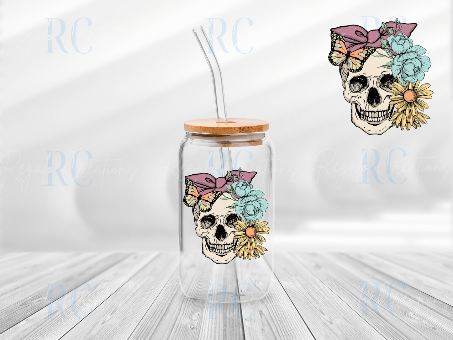 Flower Skull (UV DTF Decal)