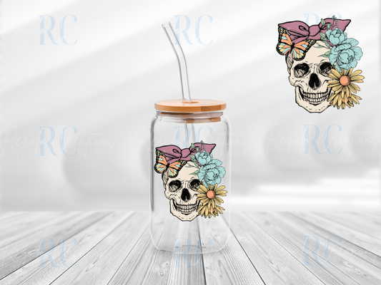 Flower Skull (UV DTF Decal)