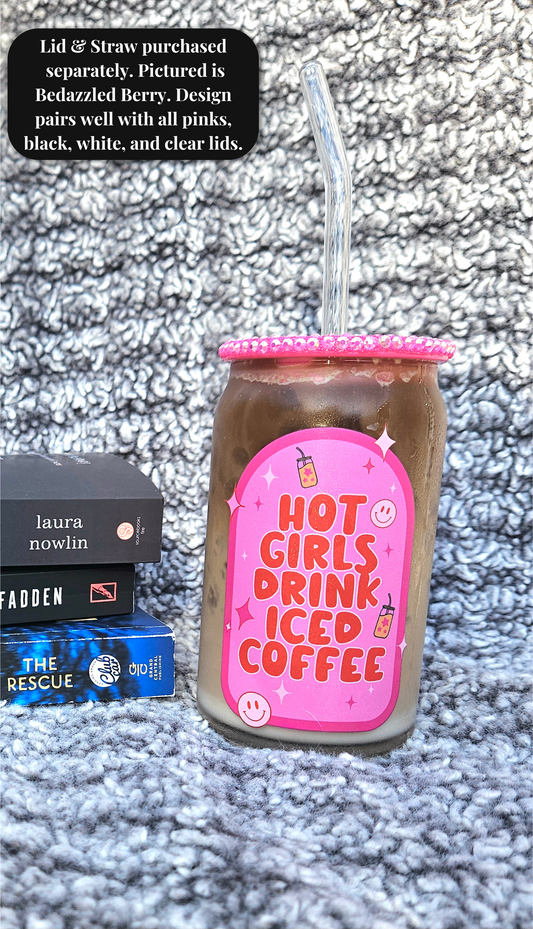 Hot Girls Drink Iced Coffee Glassware