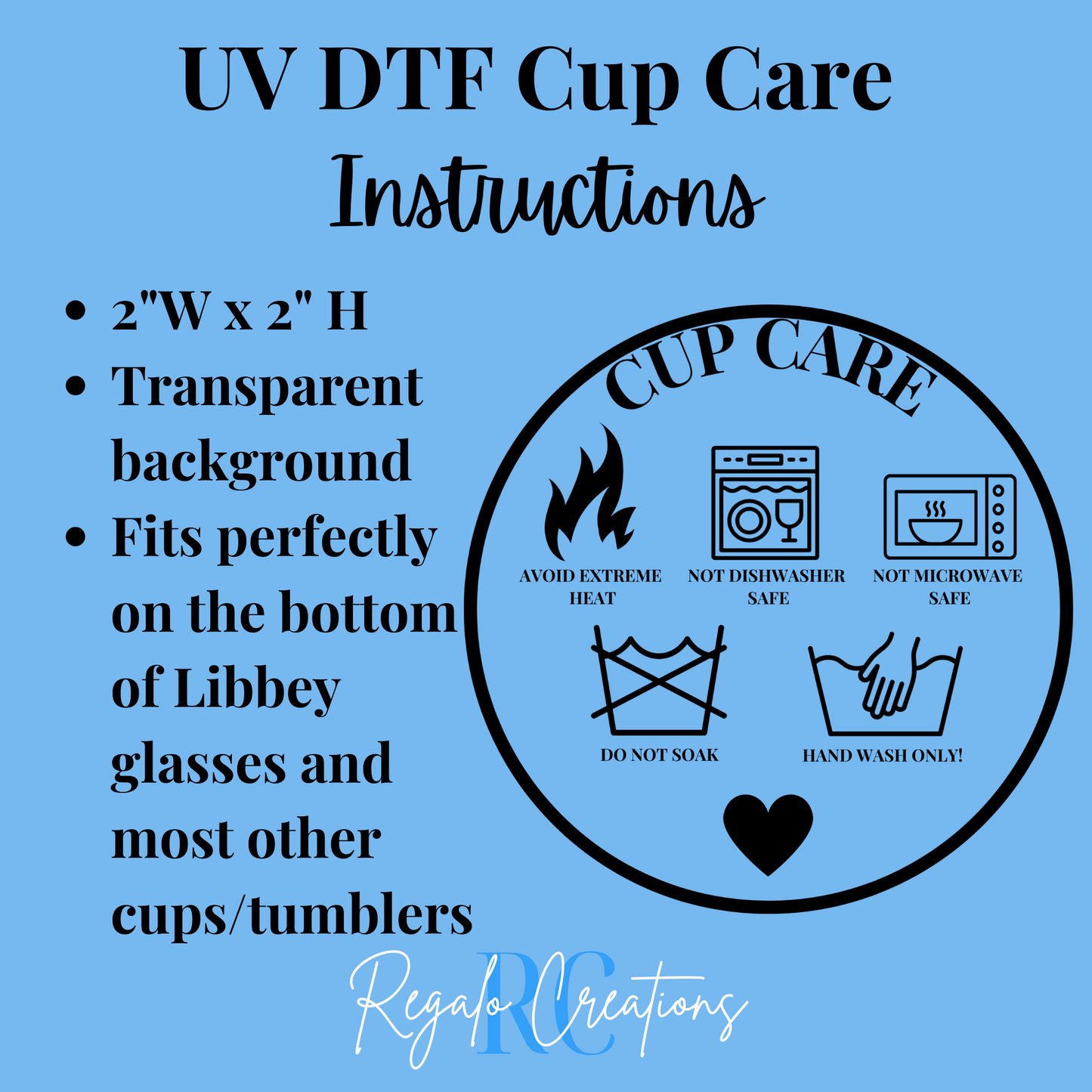 Cup Care (UV DTF Decal)