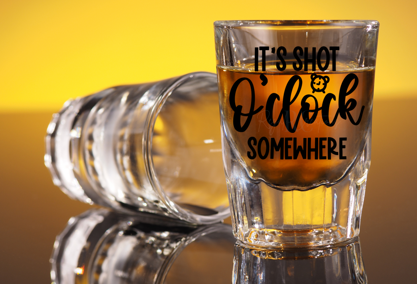 It's Shot O'clock Somewhere (UV DTF Shot Glass Decal)