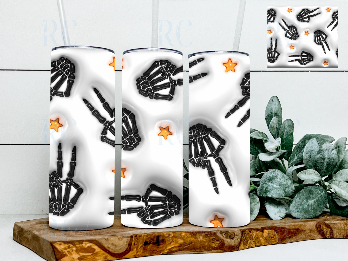 Skeleton Peace Signs Tumbler