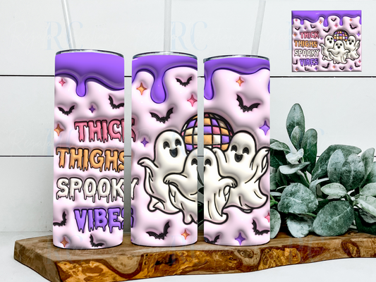 Thick Thighs Spooky Vibes Tumbler