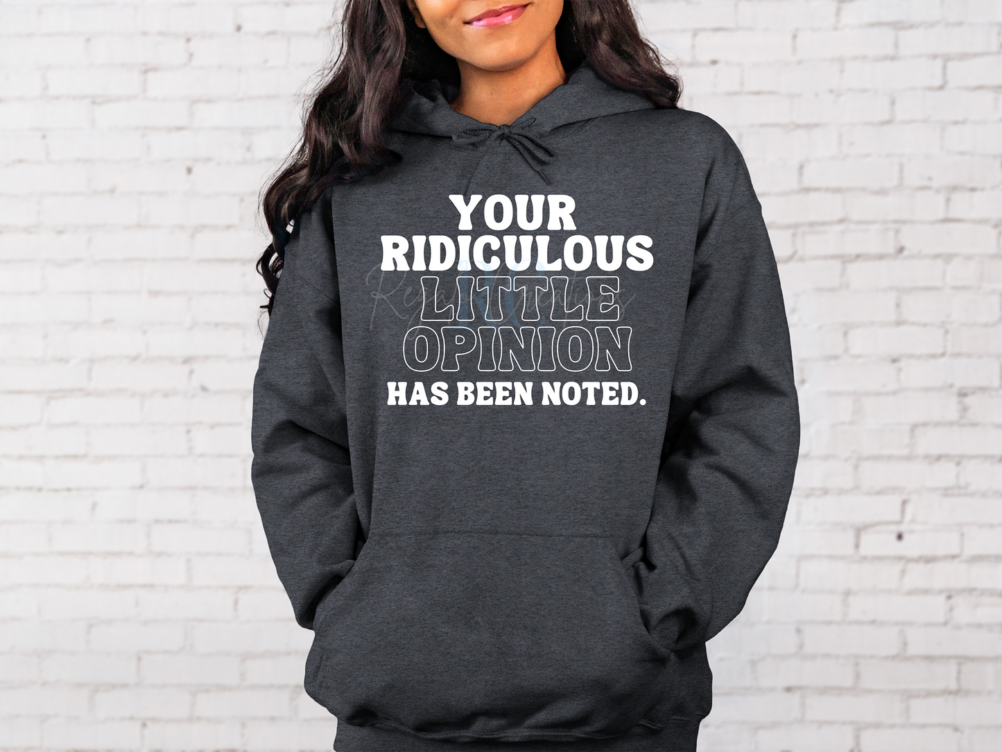 YOUR RIDICULOUS LITTLE OPINION HAS BEEN NOTED Hoodie (Adult)